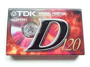TDK D120 Kompaktkassette, 120 Minuten, 1 Stück