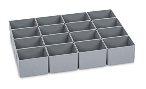 aidB NextGen Einsatzkasten Set"1/16 Unterteilung", 400 x 300 x 75 mm, ideal als Einsatz für Schubladen und NextGen Euroboxen