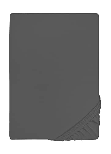 biberna Jersey-Elastic-Spannbetttuch 0077866 Titanium 1x 180x200 cm - 200x220 cm