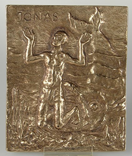 Bronze Relief Heiliger Jonas, 13x10 cm