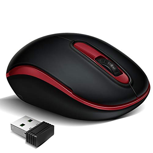 WERPOWER Computer Wireless Mouse, 2.4G Slim Portable Laptop Mice Optical Mouse with USB Nano Receiver DPI 1200- Fit Your Hand Nicel.