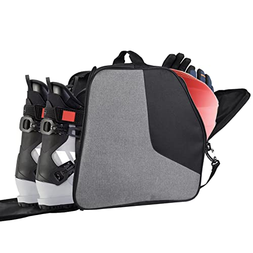 Suphyee Skischuhtasche - Skitasche mit Schuhfach,Reiseschuhtasche für Skihelme, Brillen, Handschuhe, Skibekleidung und Schuhaufbewahrung, Skitaschen und Schuhtaschen mit rutschfestem Boden