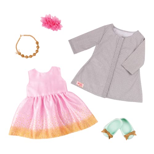 Our Generation BD30320Z Deluxe Evening Outfit Puppenzubehör, rosa