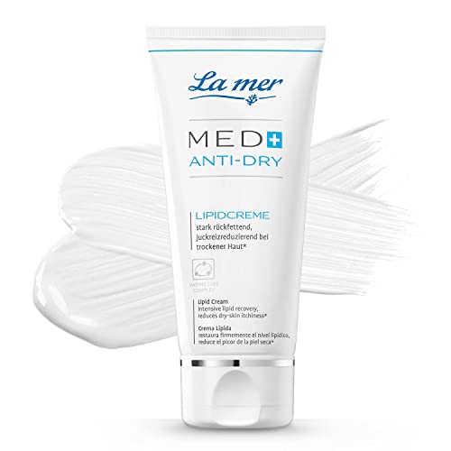 La mer MED+ Anti-Dry Lipidcreme - Stark rückfettende Creme für sehr trockene - Mindert trockenheitsbedingten Juckreiz - Beruhigend bei akuten Schub - Pflege bei Psoriasis oder Neurodermitis - 50 ml