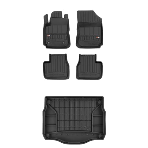 FROGUM ProLine 3D EIN Satz Gummimatten Exklusiven Auto Fußmatten und Kofferraumwanne Kofferraummatte für Citroën C4 Cactus 2014-20 | Die höchsten Kanten
