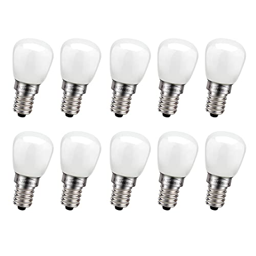 Ruiandsion E14 LED-Glühbirne 220V-240V Salz Lampe Ersatz für Kühlschrank Herd Haube Nähmaschine Beleuchtung, warm weiß (10er Pack)