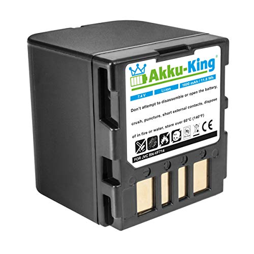 Akku-King Akku kompatibel mit JVC BN-VF707, BN-VF714, LY34647-002B - Li-Ion 1600mAh - für GR-D240, DF550, MG77, GZ-D240, D270, DF420