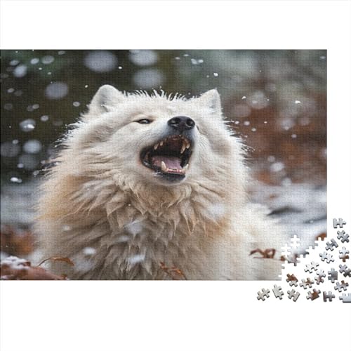Domineering Arctic Wolf Für Erwachsene 500 Teile Gifts Home Decor Puzzle Educational Game Family Challenging Games Moderne Wohnkultur Geburtstag Stress Relief 500pcs (52x38cm)