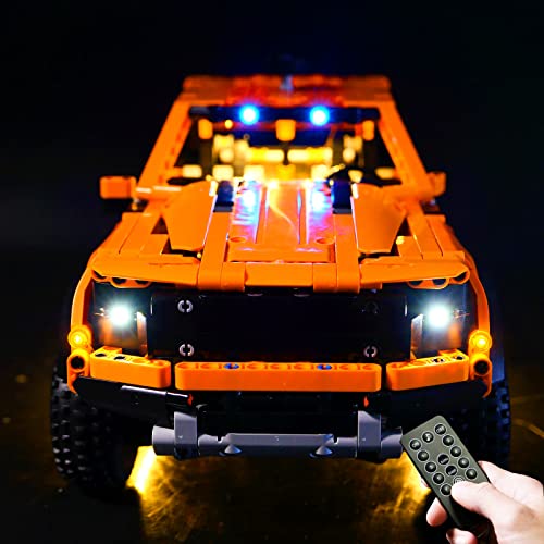 Fernbedienung LED Beleuchtung Licht-Set für Lego 42126 Technic Ford F-150 Raptor Pick-Up-Truck Modell, Kompatibel Mit Lego 42126(Nicht Enthalten Modell)
