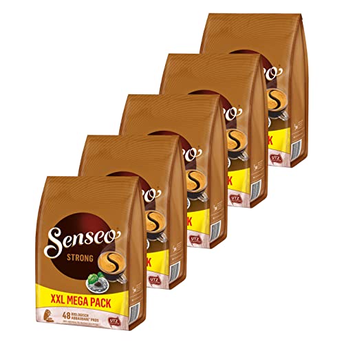 Senseo Kaffeepads Dark Roast / Kräftig, Intensiver und Vollmundiger Geschmack, Kaffee, neues Design, 5er Pack, 5 x 48 Pads