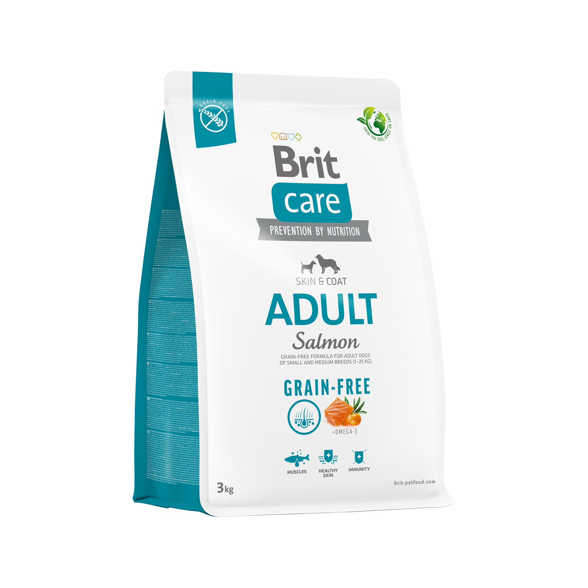 Brit Dry food for adult dogs small and medium breeds Care Grain-free Adult Salmon- 12 kg