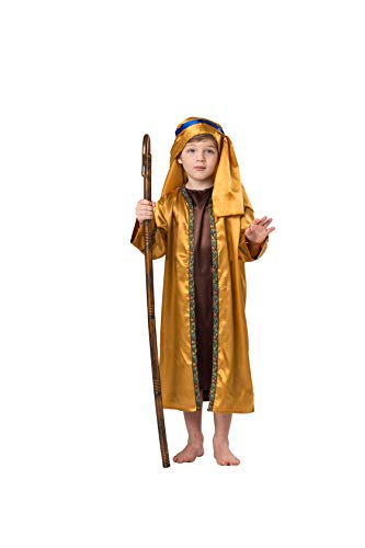 Dress Up America Shepherd Kinder-Kostüm - Biblische Kostüm-Set für Jungen - Brown und Gold Shepherds Dress Up für Kinder