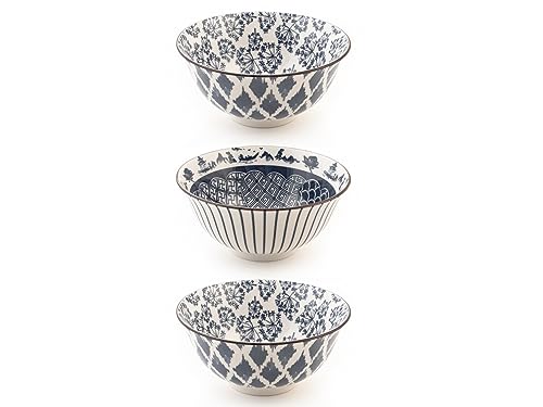 H&h set 3 bowl poke seta in porcellana cm 16