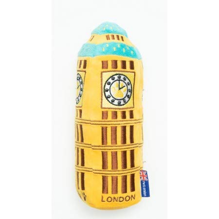 PetLondon British Big Big London Clock Tower Hundespielzeug aus Plüsch, 15,2 cm, mit Quietscher, Landmark Court, süßes Londoner Landmark