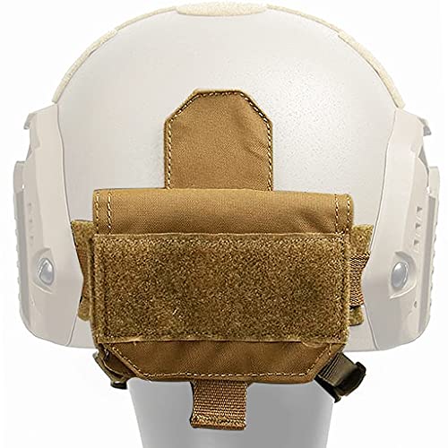 AQzxdc Airsoft Tactical Helmet Battery Pouch, Helm Counterweight NVG Pack, für OPS Fast BJ PJ MH Taktische Helme/Helm Zubehör,Beige