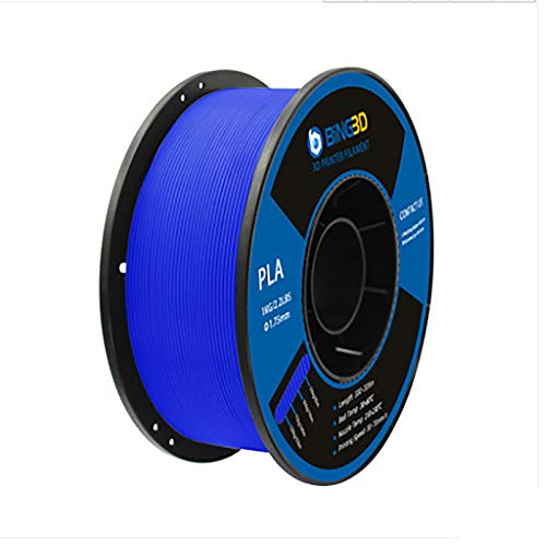 PLA-Filament 1,75 Mm PLA-leitfähiges Filament 1 Kg Spule, 3D-Druckmaterial Für 3D-Drucker Und 3D-Stifte, Schwarzweiß-PLA(Color:Blau)
