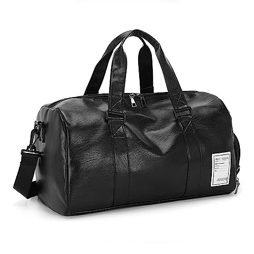 Weekender Taschen für Damen Herren und Damen Business Trip Gepäck Tasche Turnbeutel, schwarz, 30x50cm