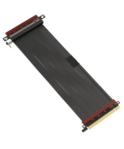 LINKUP - Ultra PCIe 4.0 X16 Riser-Kabel [RTX3090 RX6900XT x570 B550 Z590 Getestet] Geschirmte Vertikale Gaming-PCI-Express-Gen4-Montage┃Umgekehrter GPU-Sockel {27cm} Entwickelt für ITX