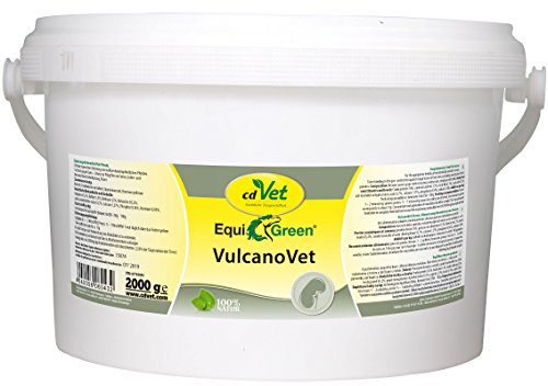 cdVet Naturprodukte EquiGreen VulcanoVet 2 kg - Pferde - Unterstützt die Darmgesundheit - bindet Toxine in Darm - Schutz vor Pilzgiften + Leber- und Nierenstoffwechselentlastung - Gesundheit -