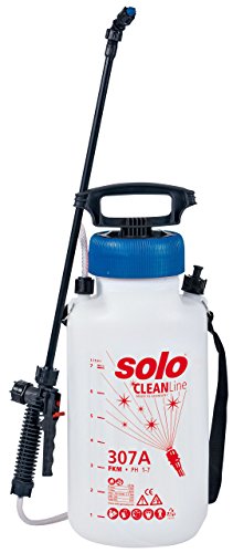 SOLO 30701 Drucksprühgerät - säurebeständiger/säurefester 7 Liter Drucksprüher - für Reinigungsmittel mit pH Wert 1-7 Reinigungs-Druckspritze CLEANLine