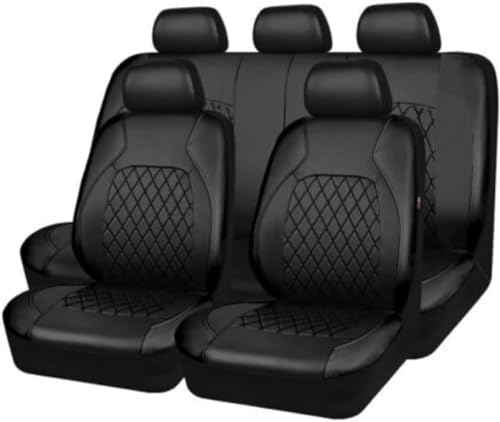 HERSIL Autositzbezüge für Ford Ranger 2016-2022,Wasserdicht Verschleißfest Innenraum Schonbezüge sitzschoner Auto Accessories,A-Black