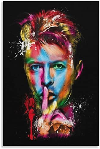 AIPHE Foto Auf Leinwand Andy Warhol David Bowie Poster Leinwand Wandkunst Raum Bilder für Schlafzimmer 30x50cm Kein Rahmen