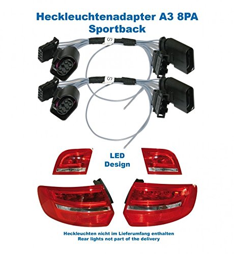 ADAPTER Heckleuchten Rückleuchten für Audi A3 S3 RS3 (8P) SPORTBACK