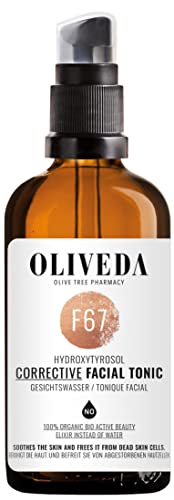 Oliveda F67 - Gesichtswasser Hydroxytyrosol Corrective | klärendes & feuchtigkeitsspendendes Reinigungswasser mit Antioxidanzien aus Hydroxytyrosol + natürliches Hyaluron + Vitamin C - 100ml