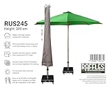 Raffles Covers RUS245 Abdeckung für Sonnenschirm H: 245 cm Abdeckhauben für Sonnenschirm, Schutzhülle Ampelschirm, Abdeckhaube Sonnenschirm