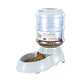 Flexzion Automatischer Futterspender für Katzen und Hunde, Automatisierte Auffüllung Futterautomat für Hunde, Trockenfutter-Spender für Kleine Mittlere Haustiere Tierfutter (6-12 lbs)