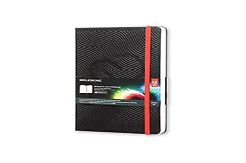 Moleskine Smart Notebook (Digitales Notizbuch mit weißen Seiten verbunden mit der App Creative Cloud, Hardcover, Großformat 13 x 21 cm) 600 Seiten, schwarz