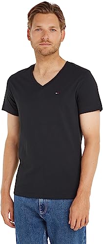Tommy Jeans Herren Original Jersey Kurzarm T-Shirt Schwarz (TOMMY Black 078) Large