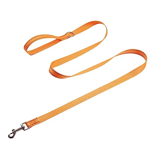 AISHANBAIHUODIAN 150cm Nylon Dog Leash Reflective Pet Leash Strong Durable with 360° Rotating Metal Buckle Fit for Dog Walking & Dog Training Running (Color : Orange, Size : M)