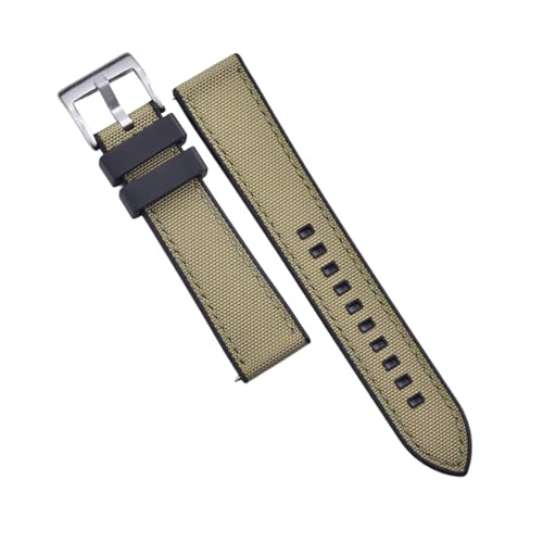 EFLAL 20/22mm buntes Nylon-Schwimmsport-wasserdichtes Armband für mechanische Uhren, 22mm