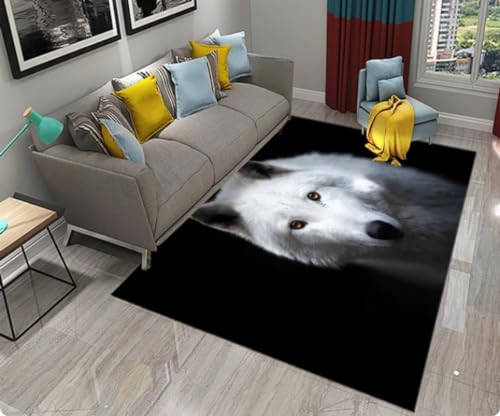 REIPOL Teppich Wolf Muster Home Decor Badezimmer Wohnzimmer rutschfeste Teppiche Teppiche für Küche Fußmatte Schlafzimmer Matte 160x230cm