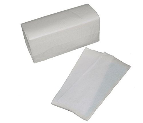 hochwertige Papierhandtücher - 4000 Blatt/Karton - 2-lagig - Zellstoff - ca. 25x22 cm ZZ/V Falz - universell einsetzbar