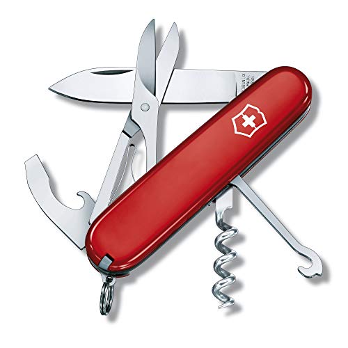 Victorinox Taschenmesser Compact (15 Funktionen, Schere, Mehrzweckhaken) rot