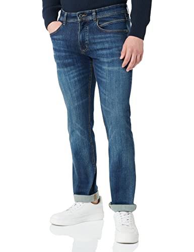 Camel Active Herren 5-Pocket Houston Straight Jeans, Blau (Mid Blue Used 42), W34/L34