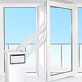 HOOMEE Tür- und Fensterabdichtung für mobile Klimageräte, Klimaanlagen, Wäschetrockner, Ablufttrockner | Air Stop zum Anbringen an Flügelfenster und Balkontüren (Fensterabdichtung Klimaanlage 560cm)