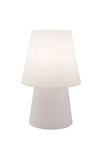 8 seasons design - Aparte Tisch- & Standleuchte No. 1 white (E27, 60cm, IP44, UV- und wetterbeständig, Gartenlampe, Designdeko Indoor & Outdoor) weiß