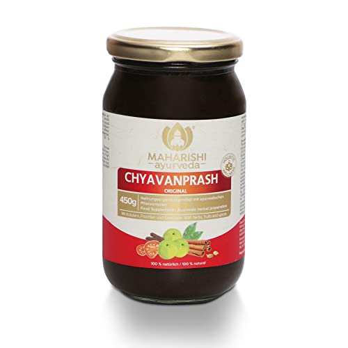 Maharishi Ayurveda Chyavanprash Chyavanprash Amalaki (AMLA) Fruchtmuse 450 g in einem Glas Klassiker Ayurveda Nutrition Supplement Laboratory getestet