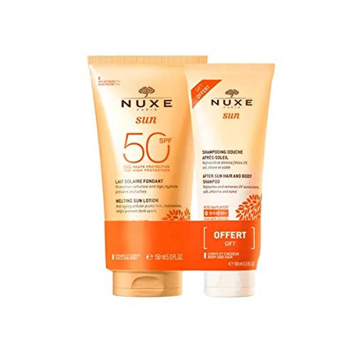 Nuxe Sun Melting Sun Lotion SPF50 150ml + Sun After-Sun Haar- und Körpershampoo 100ml gratis