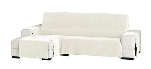 Eysa Dream Nicht elastisch Sofa überwurf Chaise Longue Links, frontalsicht, Chenille, 01-Ecru, 37 x 9 x 29 cm