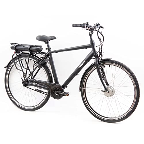 TRETWERK - Elektrofahrrad - Mystic - E-Bike für Herren mit Rücktrittbremse - E Bike 28 Zoll mit LED Display - EBike mit Frontmotor, 7-Gangschaltung & Beleuchtung sowie Rahmenschloss