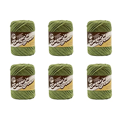 Lily Sugar'N Creme-Garn, 6er-Pack, Salbeigrün, 6 Stück