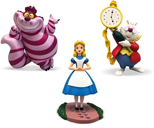 Bullyworld Alice im Wunderland Spielfiguren Set mit Alice, Grinsekatze und dem weißen Kaninchen