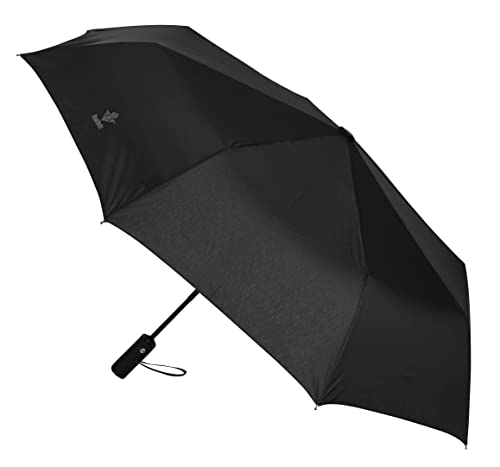 Safta REAL BETIS BALOMPIE - Automatischer faltbarer Regenschirm, 8 Paneele, Metallstäbe, bequem und vielseitig, Qualität und Stärke, 33-62 cm, Polyester-Material, Schwarz, Schwarz, Estándar, Lässig