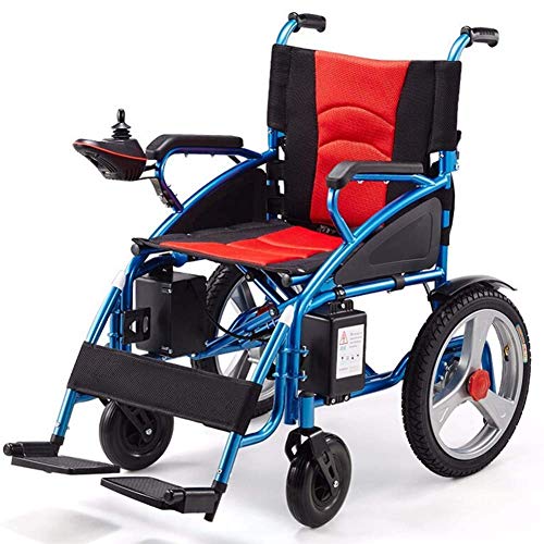 GAXQFEI Elektro-Rollstuhl, faltbar Leichtgewichtrollstuhl, intelligenter automatische Elektro-Rollstuhl, Sitzbreite 45 cm, Gewicht 120 kg, Behinderte Senioren,
