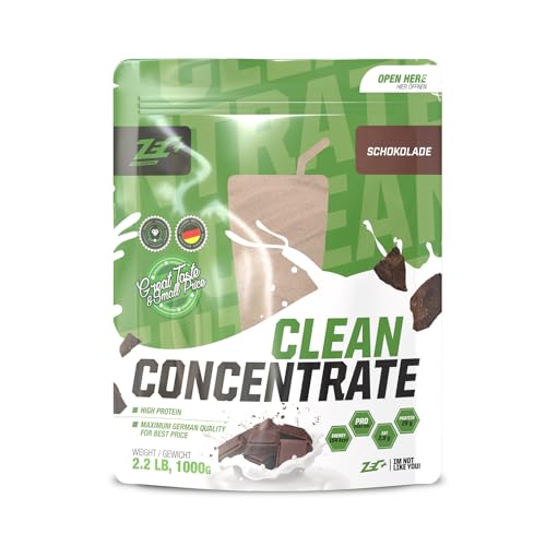 ZEC+ Clean Concentrate – 1000 g, Geschmack Schokolade │ Molkenprotein Whey Pulver