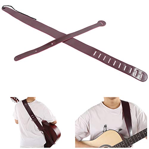 Gitarrengurt, Soft Pad Gitarrengurt Breite Anwendungen für Gitarren-Enthusiasten für Gitarren-Enthusiasten, Musiker-Liebhaber. für professionelle Gitarristen(dark red)